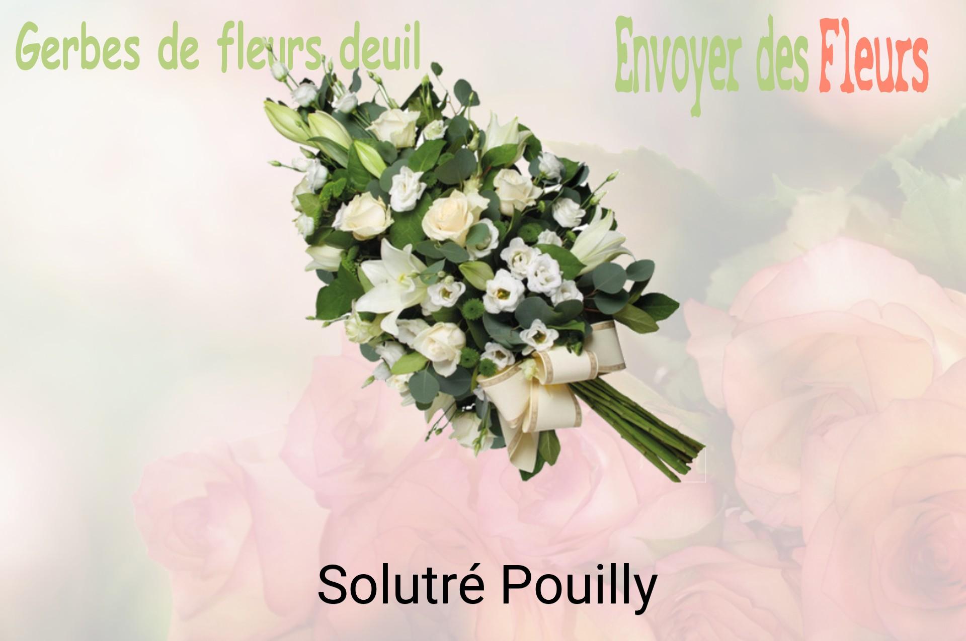 Gerbe de fleurs de deuil livrée à Solutré-Pouilly